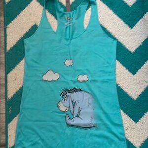 Turquoise Tank Top with Eeyore Print